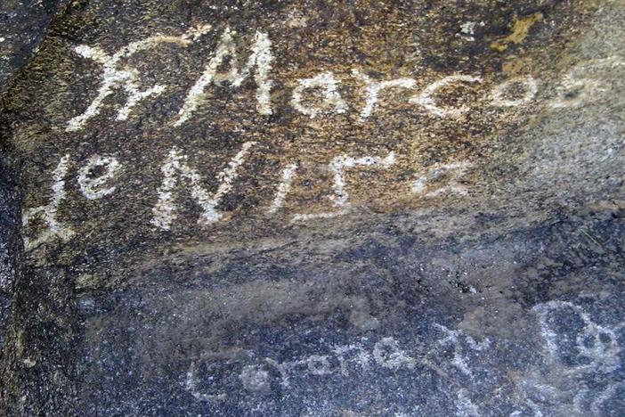 What can these carved letters reveal about the first explorers to visit the Southwest?