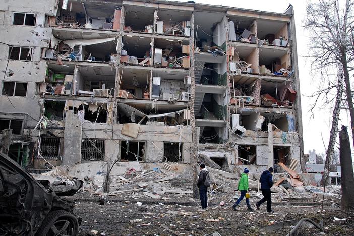Russian shelling of civilian targets causes day of carnage across Ukraine