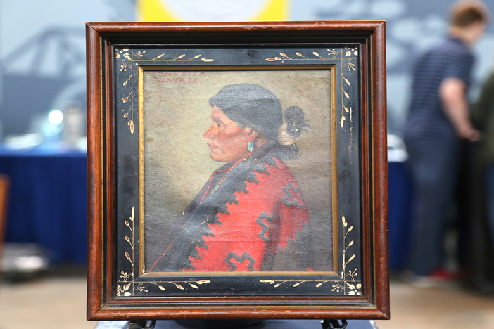 Appraisal: Elbridge A. Burbank Oil Painting, ca. 1915, from St. Louis Hour 2.