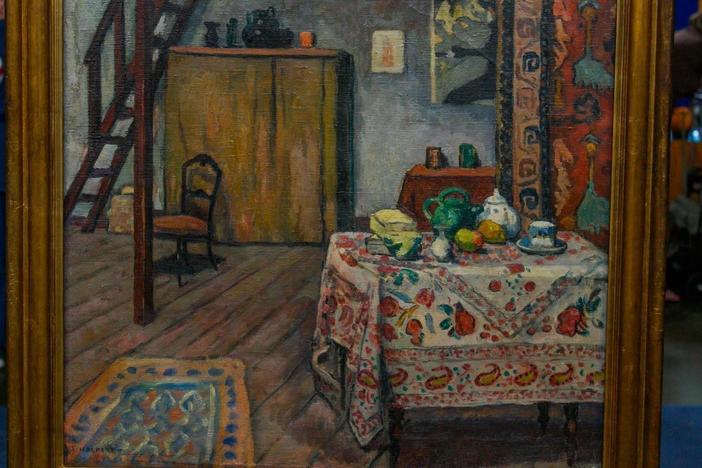 Appraisal: Samuel Halpert "The Studio Interior" Oil, ca. 1910