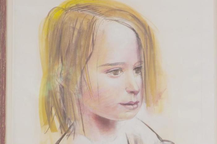 Appraisal: 1970 John Wilson Charcoal & Crayon Drawing
