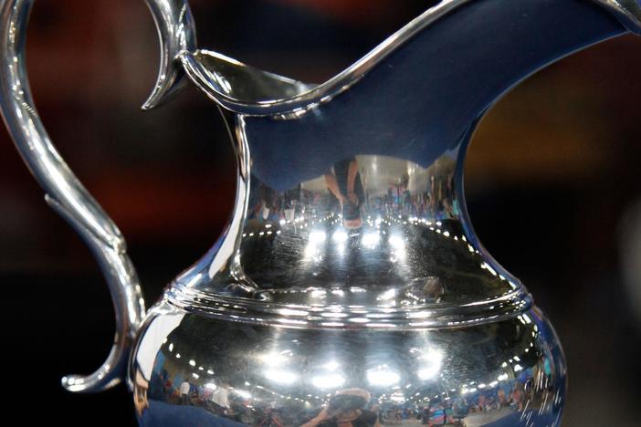 Appraisal: 1848 Coin Silver Presentation Pitcher, from Des Moines Hour 2