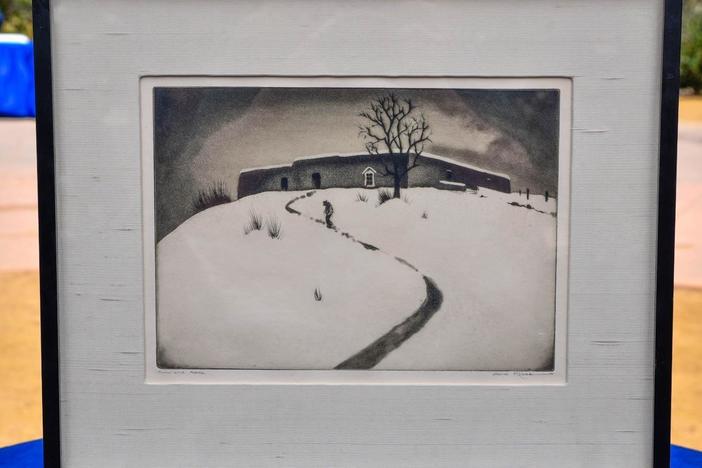 Appraisal: 1934 Gene Kloss "Snow and Globe" Etching