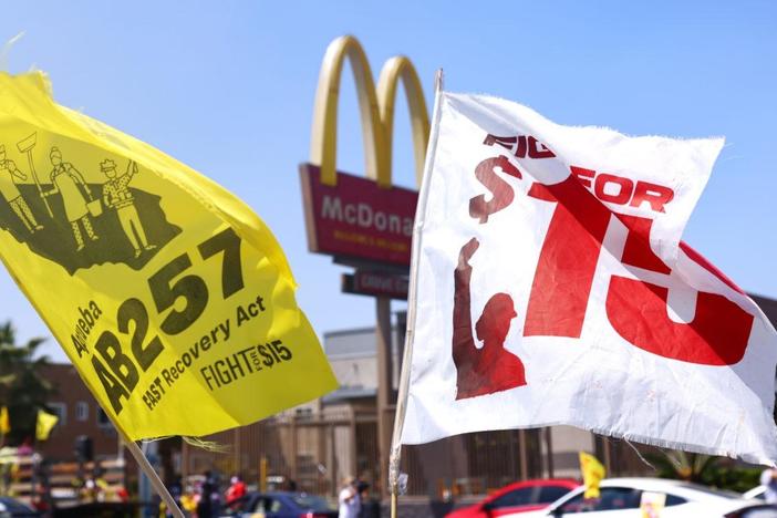 Low wage, essential workers demand better protections in CA