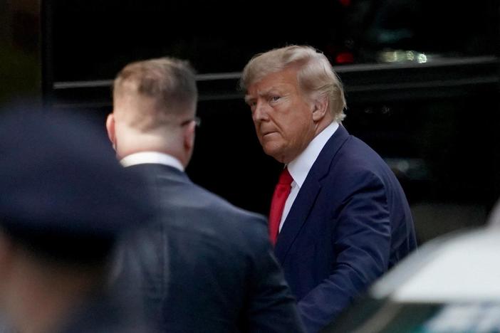 Trump arrives in New York ahead of historic arraignment in hush-money case