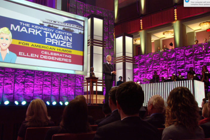 The acceptance speech from Ellen Degeneres at the 2012 Mark Twain Prize.