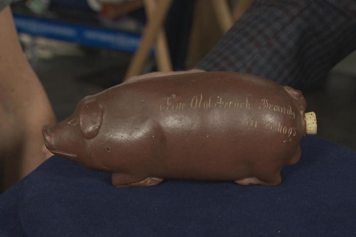 Appraisal: Anna Pottery Pig Flask, ca. 1875, in New Orleans Hour 2.