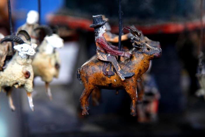 Appraisal: Folk Art Carved and Painted Model Carousel, ca. 1900, from Pittsburgh Hour 1