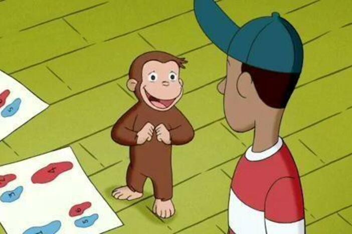 George discovers a new and fun way to teach his friends how to dance.