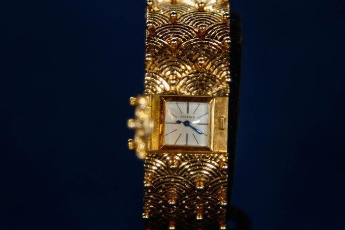 Appraisal: Cartier Gold Bracelet Watch, ca. 1950
