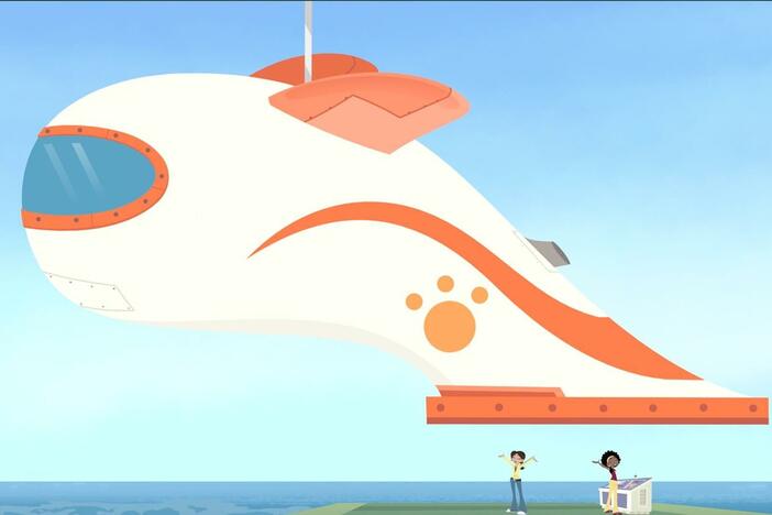 Martin dives in the ocean to see how long he can hold his breath.  Aviva has a surprise.