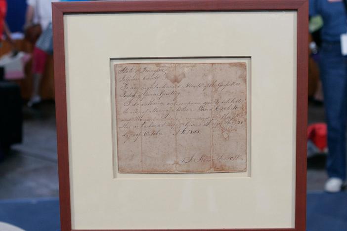 Appraisal: 1805 David Crockett Unexecuted Marriage License