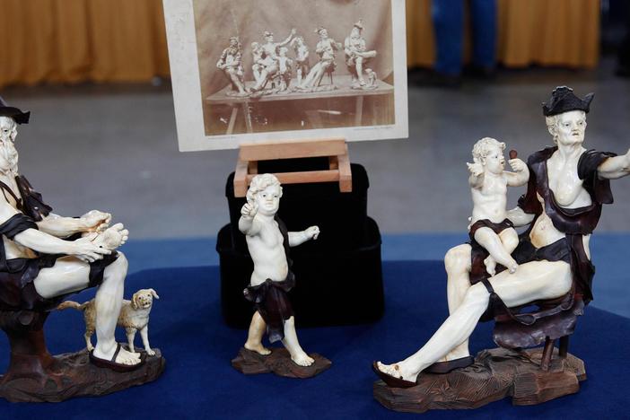 Appraisal: 19th-Century Simon Troger-Style Ivory & Boxwood Figures