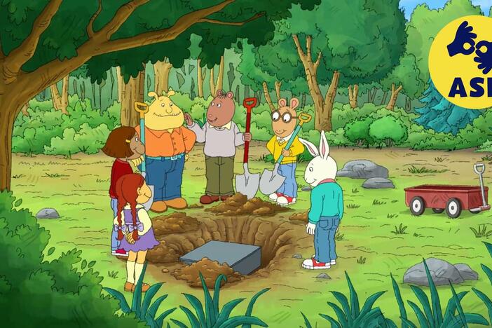 Muffy and Francine are convinced that Binky cheated. / Brain makes a time capsule.