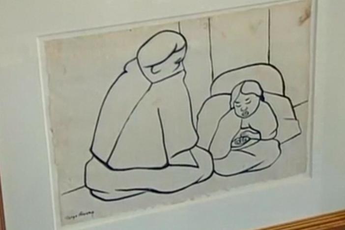 Appraisal: Diego Rivera Ink Drawing, ca. 1940