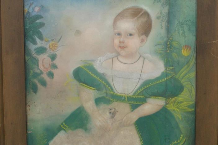 Appraisal: American Pastel Portrait, ca. 1825, in Vintage Savannah.