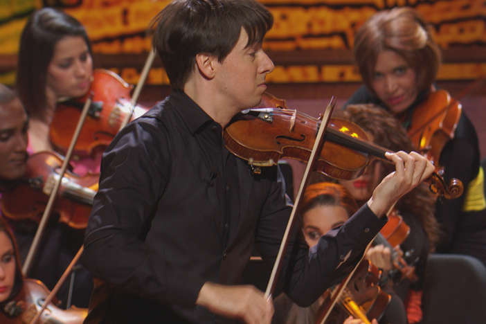 The seasoned violinist performs Vivaldi's "Summer" movement from The Four Seasons.