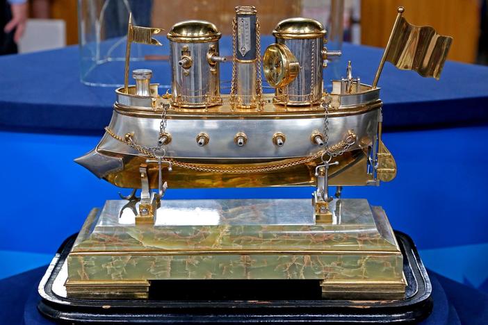 Appraisal: French Industrial Battleship Clock, ca. 1890, from Jacksonville Hour 1.