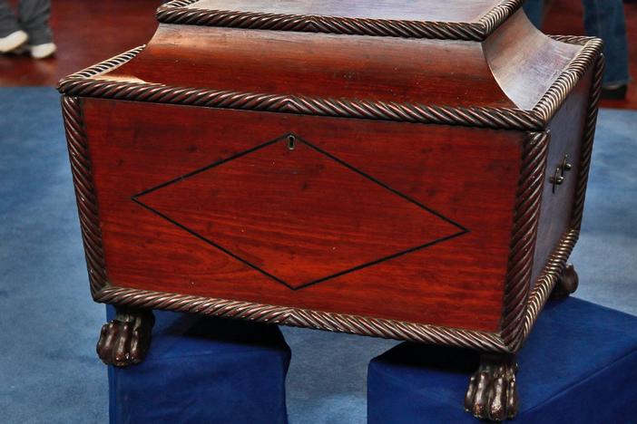 Appraisal: Regency Mahogany Cellarette, ca. 1815, from Corpus Christi Hour 2.