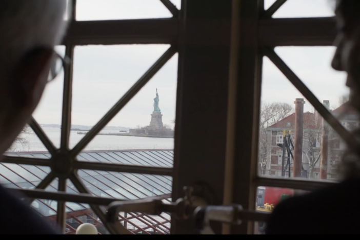 David Rubenstein visits Ellis Island with Atlantic writer Caitlin Dickerson.