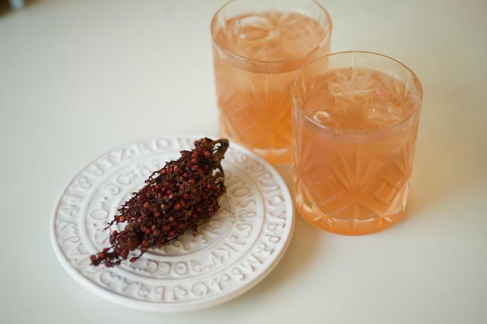 Sumac berries lend themselves for a lemony-earthy flavored spice or in a beverage.