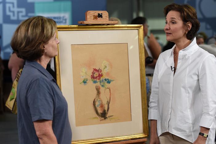 Appraisal: 1916 Max Weber Flower Pastel, from Junk in the Trunk 6.