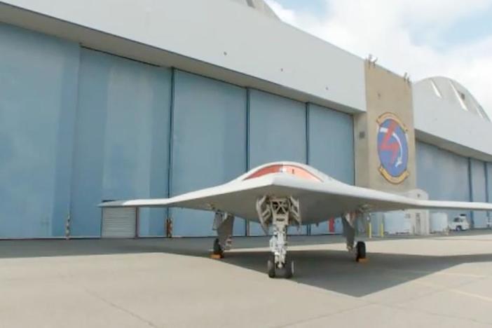 The X-47B prototype can land on a flight deck without input from a pilot.