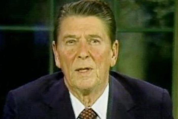In an address to the nation Reagan announced his Strategic Defense Initiative.