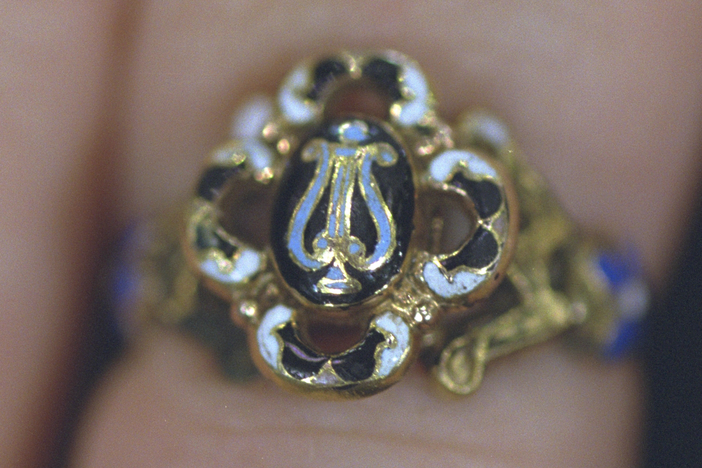 Appraisal: Enameled Compartment Ring, ca. 1830, from Vintage Cleveland.