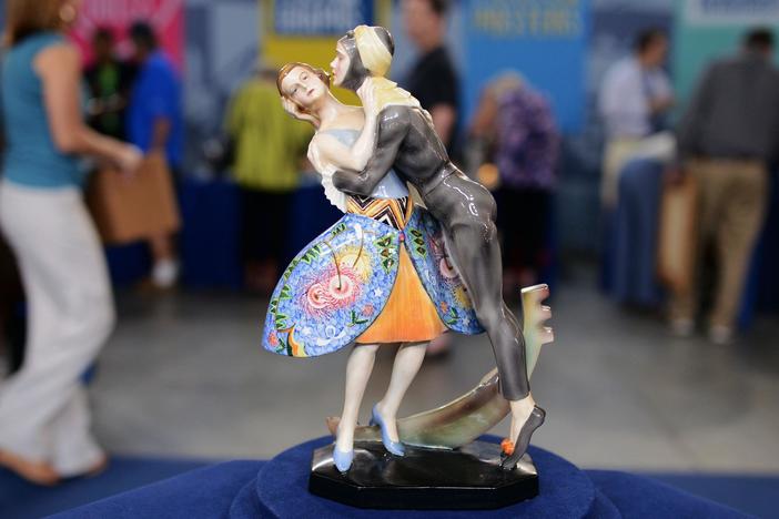 Appraisal: Goldscheider Art Deco Figural Group, ca. 1930, from Charleston, SC Hr 1.