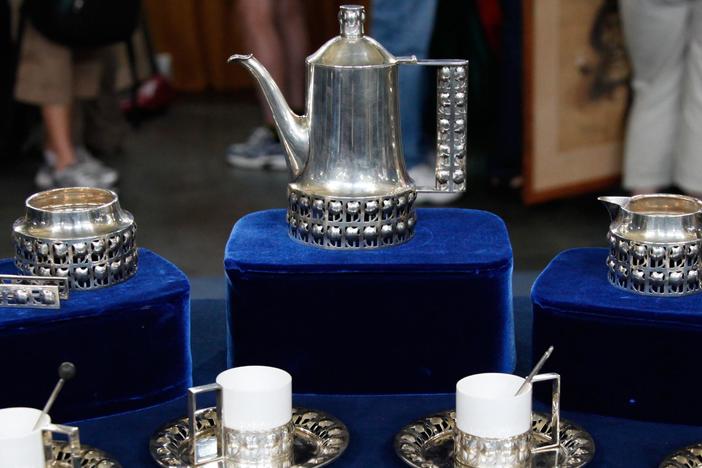 Appraisal: Wiener Werkstätte Silver Demitasse Set, ca. 1915, from Boston Hour 2.