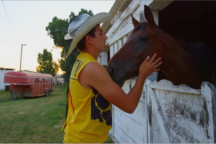 Oliver Pakootas races in the oldest sport in the Rockies - the Indian Relay.