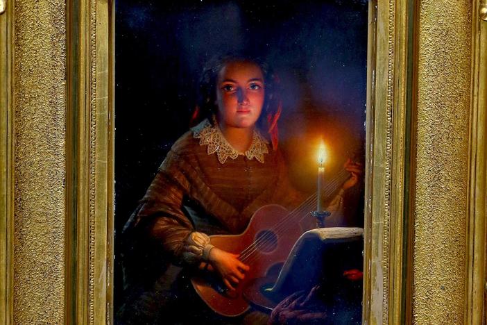 Appraisal: Petrus van Schendel Oil Painting, ca. 1860, from Detroit Hour 2.