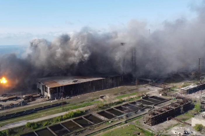 Heavy fighting rages at Mariupol steel plant as the UN renews push to evacuate civilians