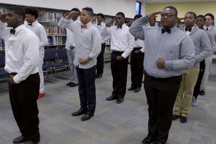 Witness young Black men as they chase their dreams: step champions and college acceptance.