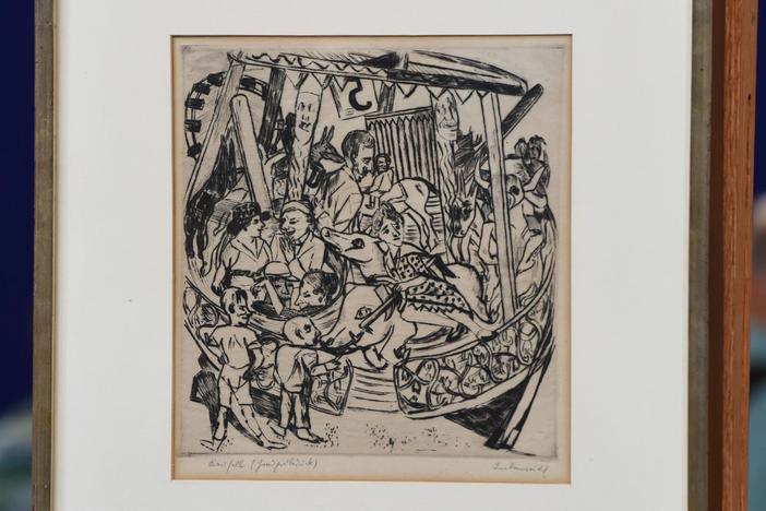 Appraisal: 1921 Max Beckmann "Das Karussell" Drypoint, from Chicago, Hour 3.