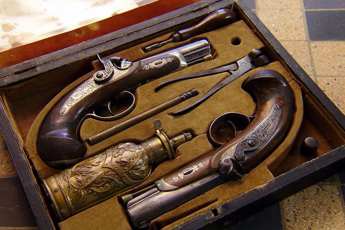 Wes goes in search of the original owner of two civil war pistols.