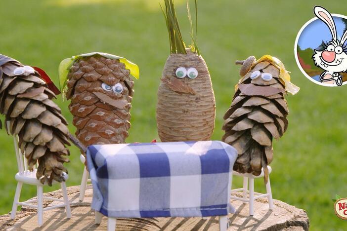 Work alongside Daisy to create pinecone pals of your very own.