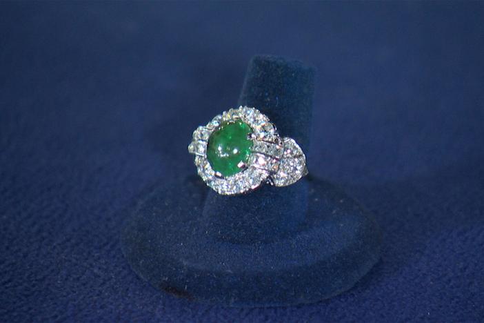 Appraisal: Emerald & Diamond Ring, ca. 1935, from Palm Springs Hour 3