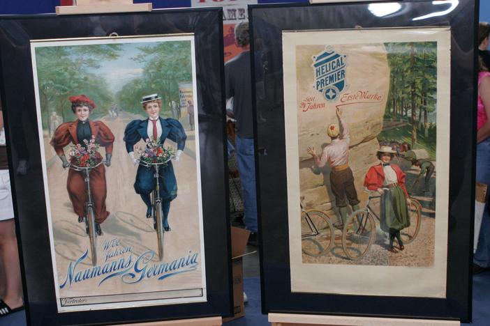 Appraisal: German Bicycle Chromolithographs, ca. 1895