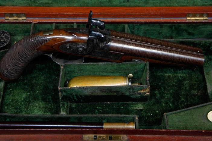 Appraisal: English Houdah Pistols, ca. 1846, from Corpus Christi Hour 3.