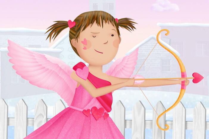 Cupid teaches Pinkalicious and Peter how to take over his job for Valentine's Day!