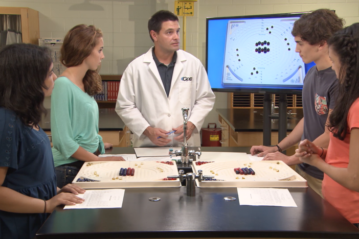 The students learn to make electron configurations in this segment. 