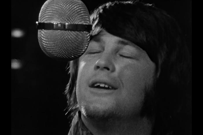 Brian Wilson and the Beach Boys work on "Good Vibrations" in the studio in 1966.