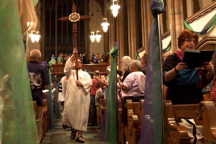 A minister faces a possible church trial for officiating at his gay son's wedding.