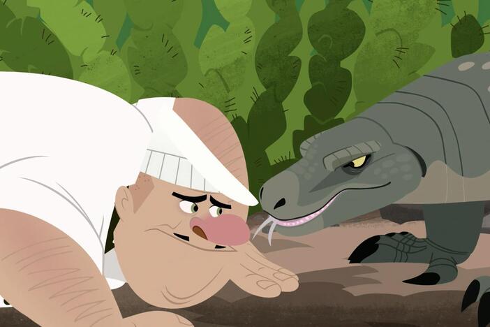 The Kratt brothers visit the Island of Komodo to see the world's largest lizard.
