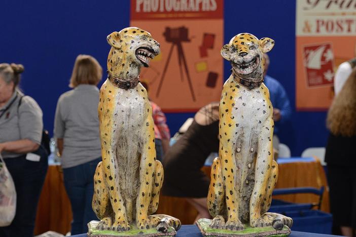 Appraisal: 19th-Century Italian Majolica Big Cats, from Albuquerqu, Hour 3.