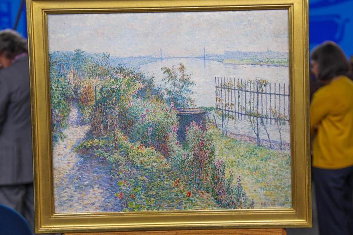 Appraisal: 1910 Bertha Schrader Oil Painting