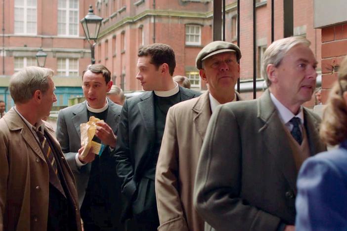 Will, Geordie, and Leonard queue up for a big night out at the charity boxing match.