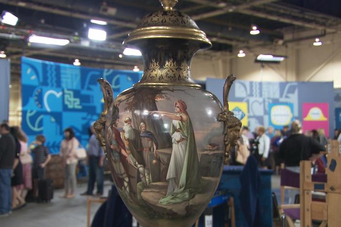 Appraisal: Carl Thieme German Porcelain Urn, ca. 1890, in Harrisburg Hour 2.